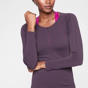 Athleta Foothill Long Sleeve, Regal Plum, M